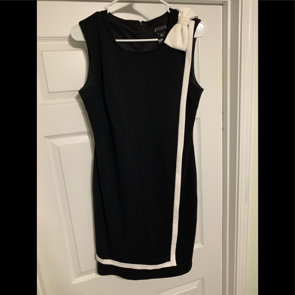 Black Dress with White Bow